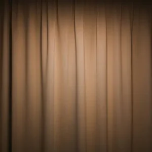 brown blackout curtain fabric with soft folds designed for light blocking