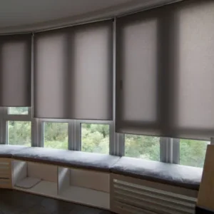 Remote control operated curtain blinds for convenient usage.