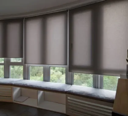 Remote control operated curtain blinds for convenient usage.