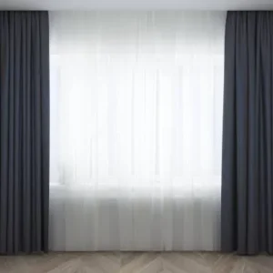 dual layer blackout curtains with sheer inner layer for flexible lighting