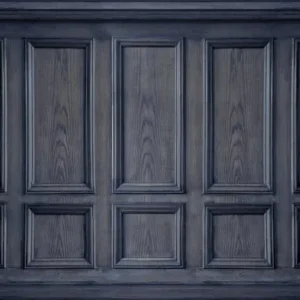 grey wooden wall panels in a modern interior setting.