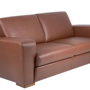 luxury leather cushions placed on a premium sofa in an elegant living room.