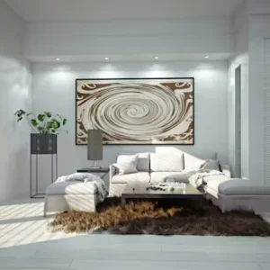 Modern roller blinds installed in a stylish home interior