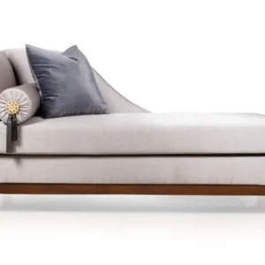 modern grey fabric sofa upholstery in stylish living room interior.