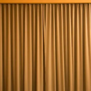 golden blackout motorized curtains fully closed for complete light blocking