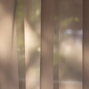 sheer curtains creating soft sunlight shadows inside bright living space